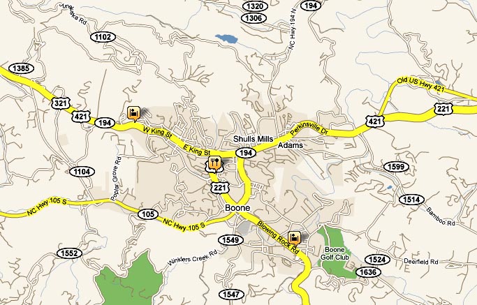 Boone North Carolina Maps Roadways Elevation Maps 3438